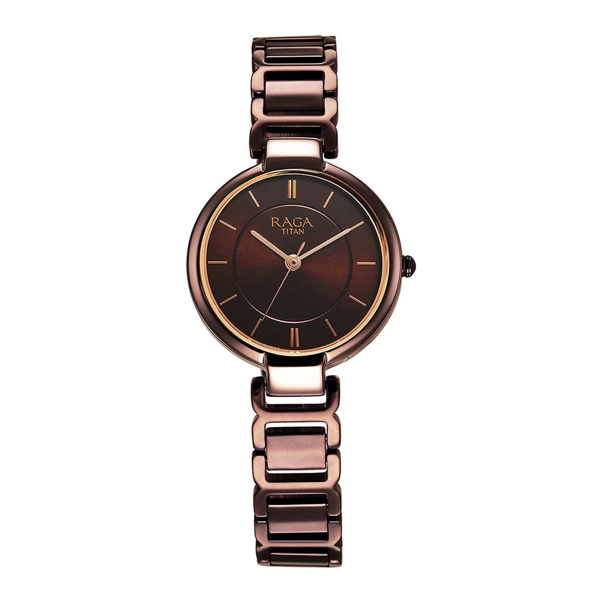 Raga Delight Brown Dial Metals Strap Watch