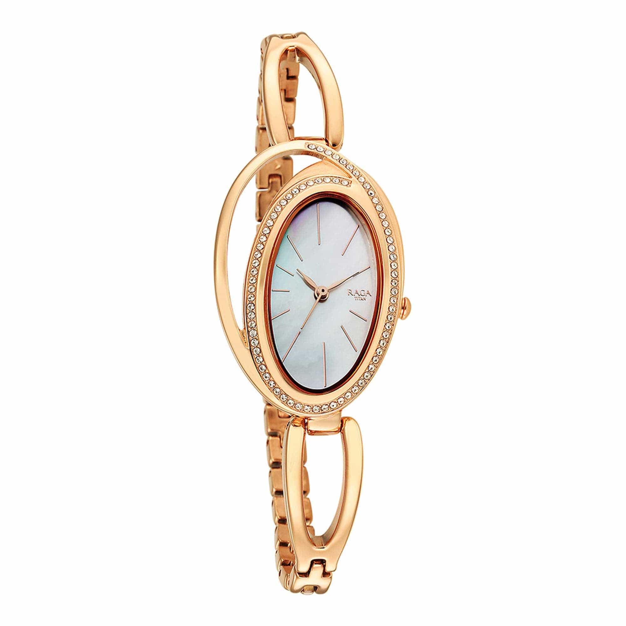 Raga Delight Brown Dial Stainless Steel Strap Watch