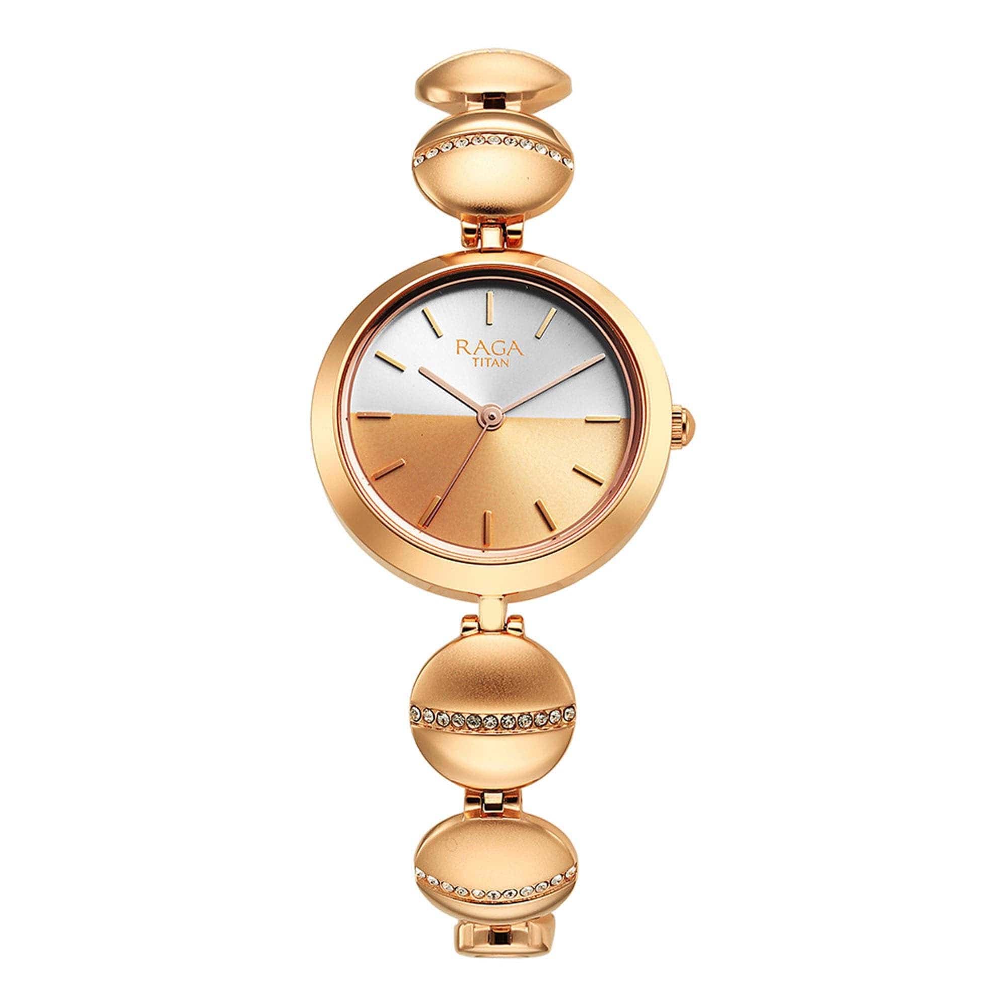 Raga Delight Silver Dial Metals Strap Watch