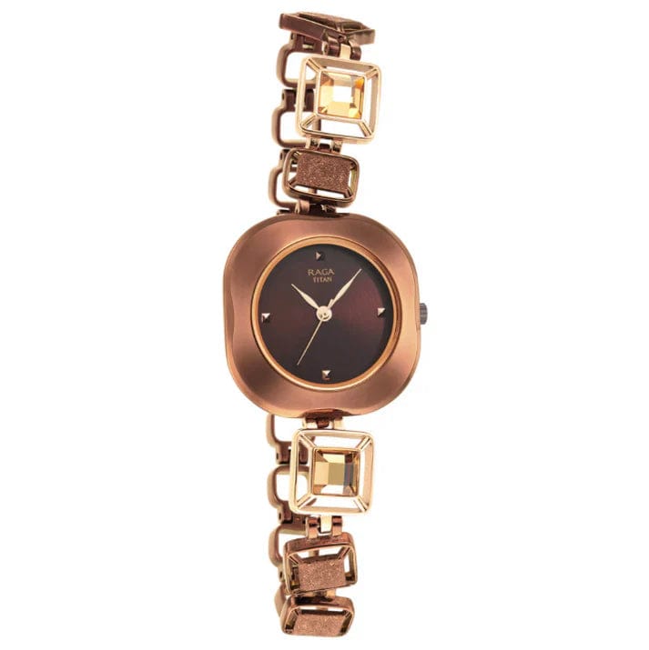 Raga Love all Watch with Brown Dial & Multicoloured Brass Strap