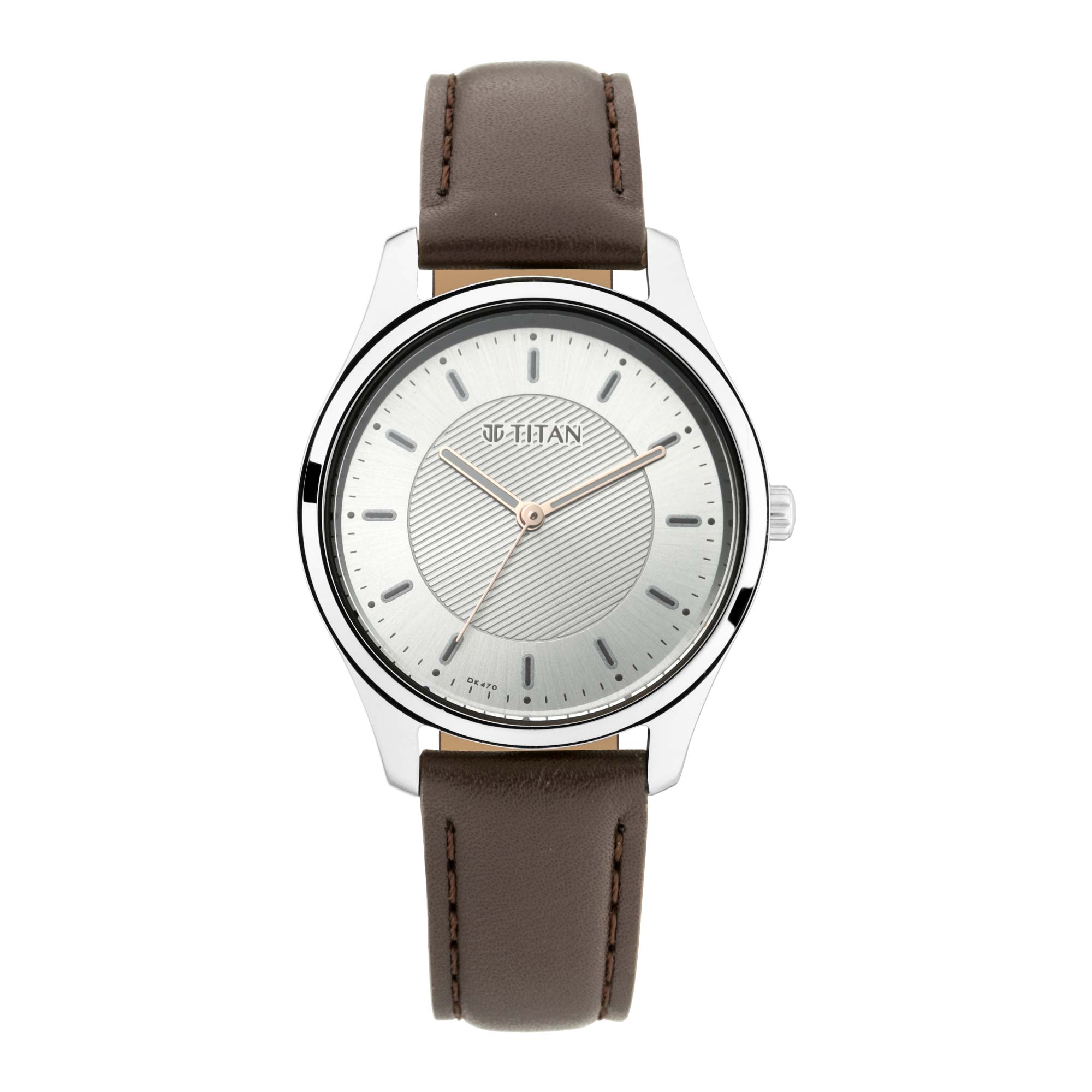 Workwear Watch with Silver Dial & Leather Strap