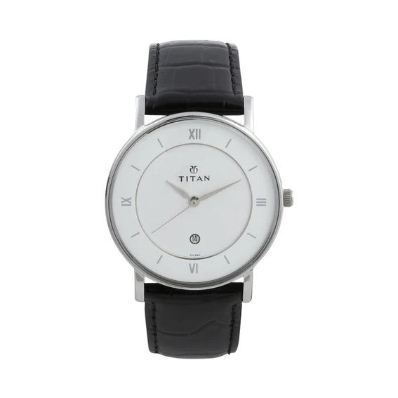 Titan Classique White Dial Analog Watch for Men