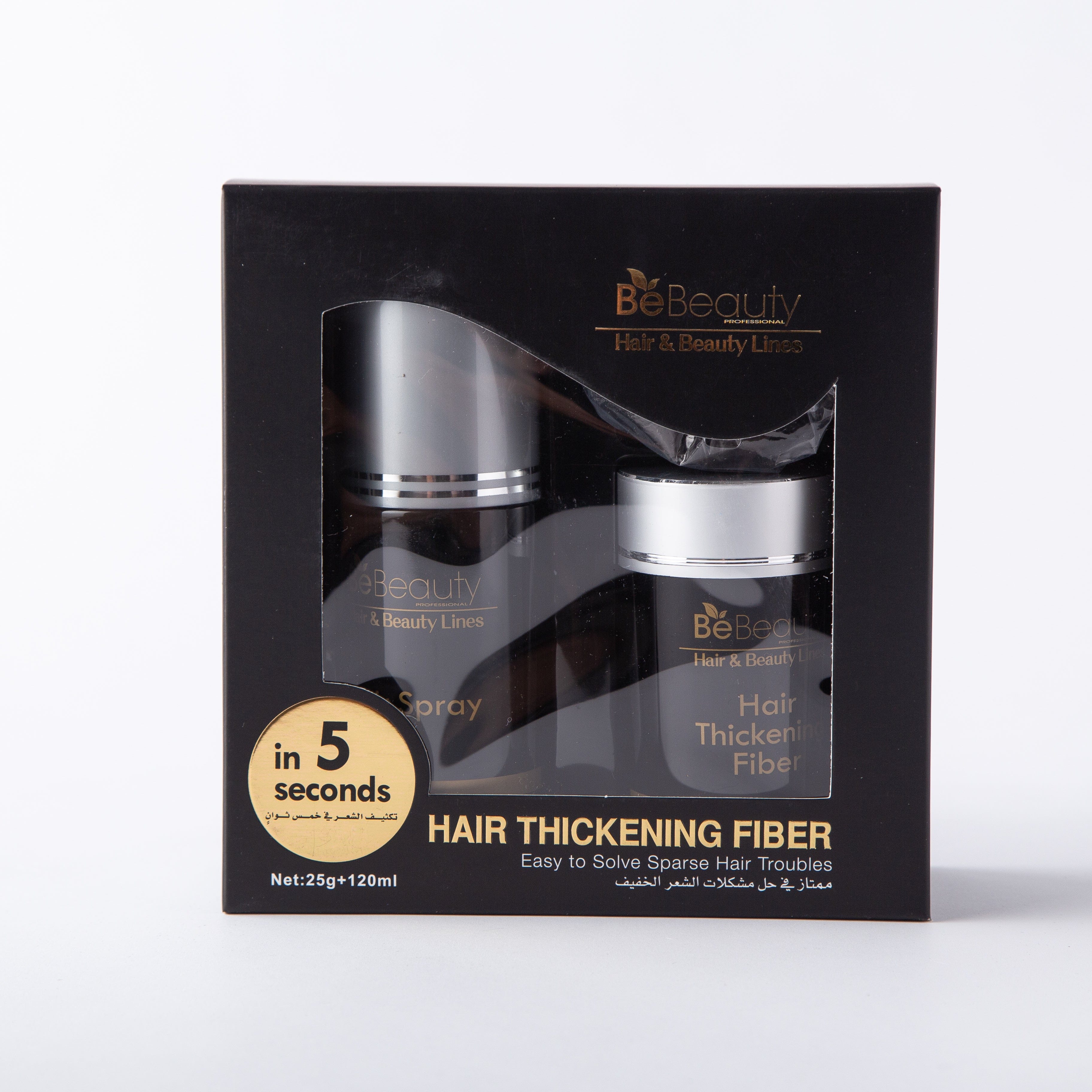 Be Beauty - Hair Thickening Fiber - Medium Brown