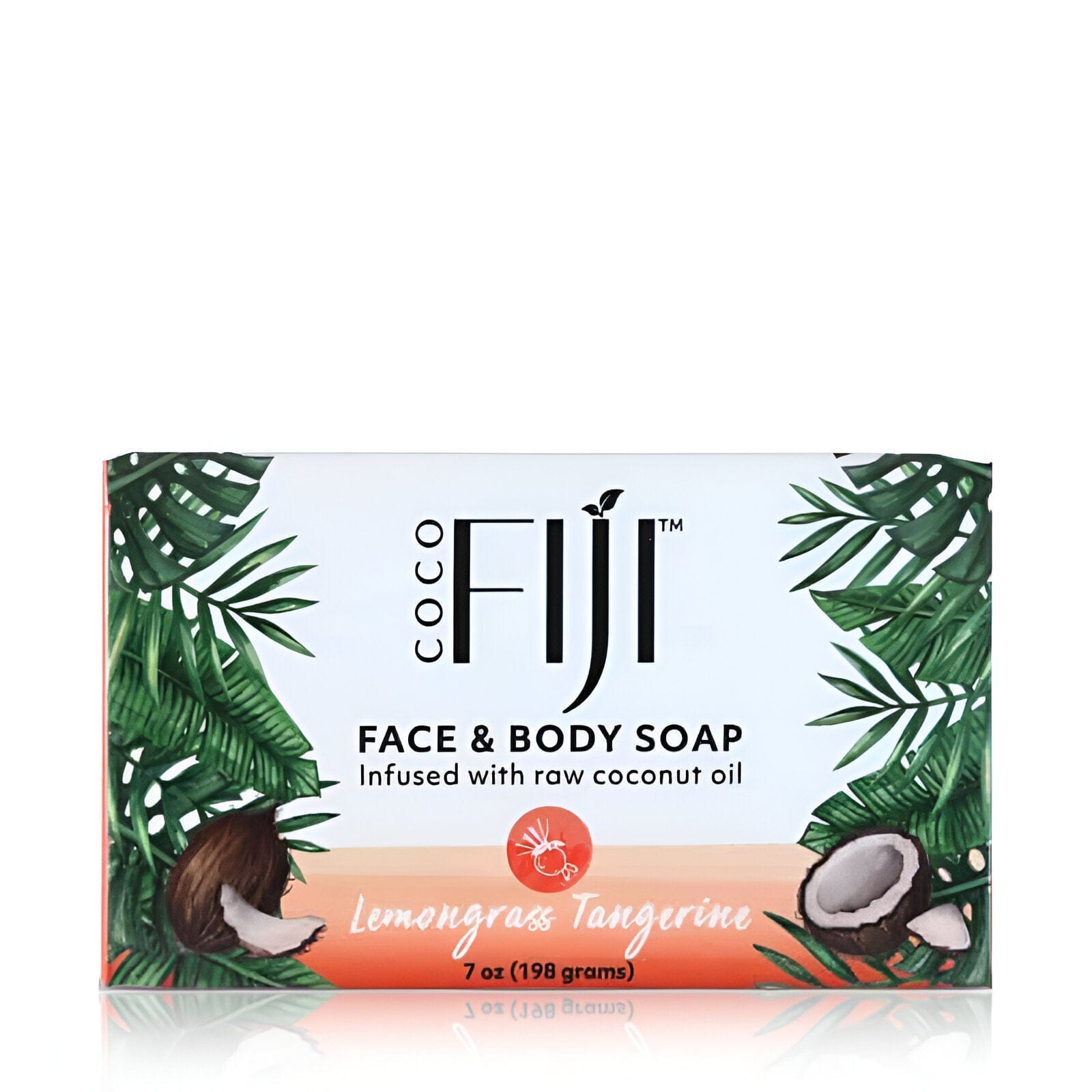 Fiji Organic - Face & Body Soap - infused with raw coconut oil - Lemongrass Tangerine - 198 ML