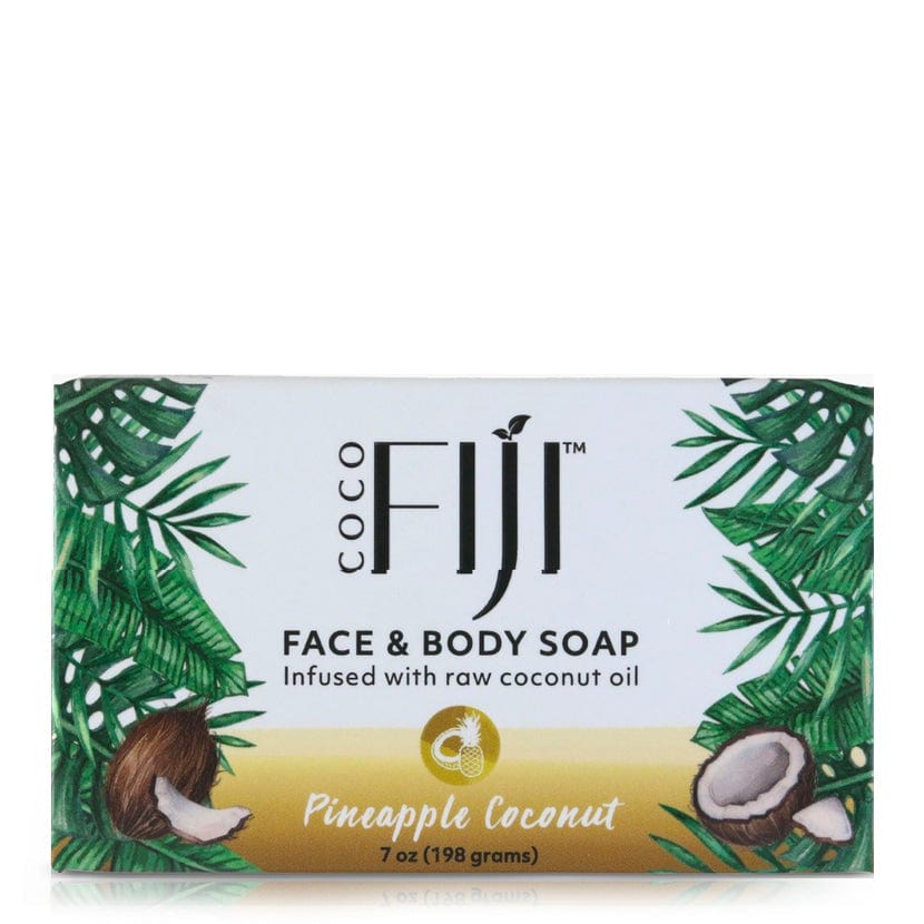 Fiji Organic - Face & Body Soap - infused with raw coconut oil - Pineapple Coconut - 198 ML