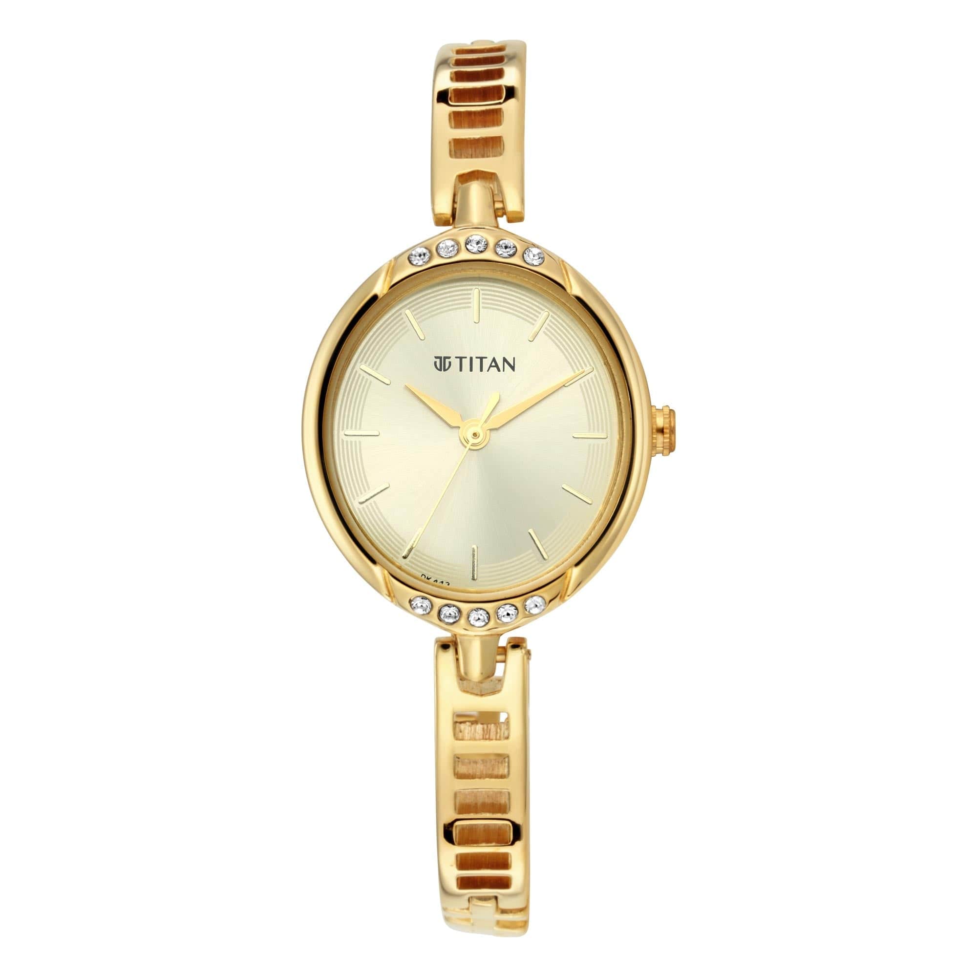 Gold Dial Analog Watch