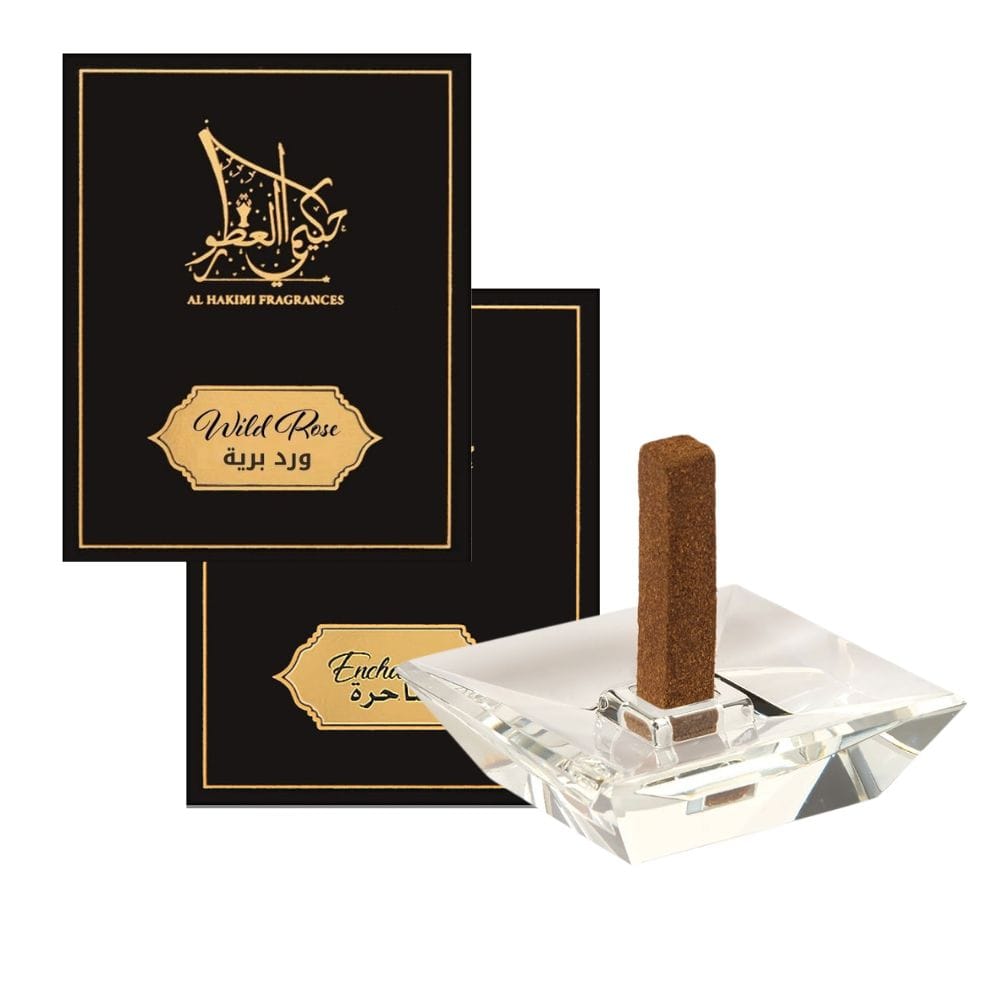 Smart Oud - Wild Rose & Enchantress - 10 Sticks With Crystal Stand