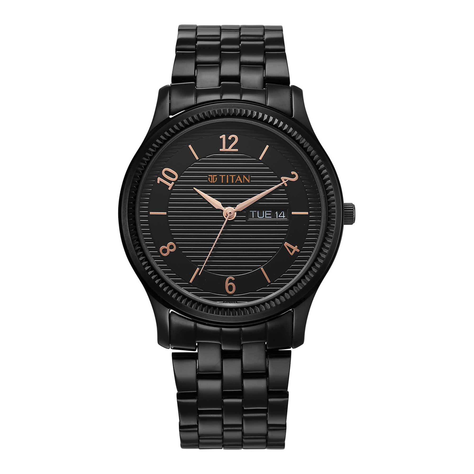 Titan Analog Black Dial Men's Casual Watch