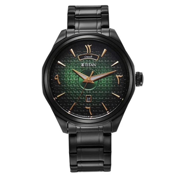 Titan Classique Men's Watch Analog Arabic Green Dial