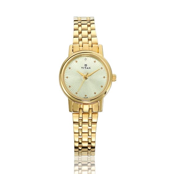 Titan Karishma Champagne Dial Analog Watch for Women