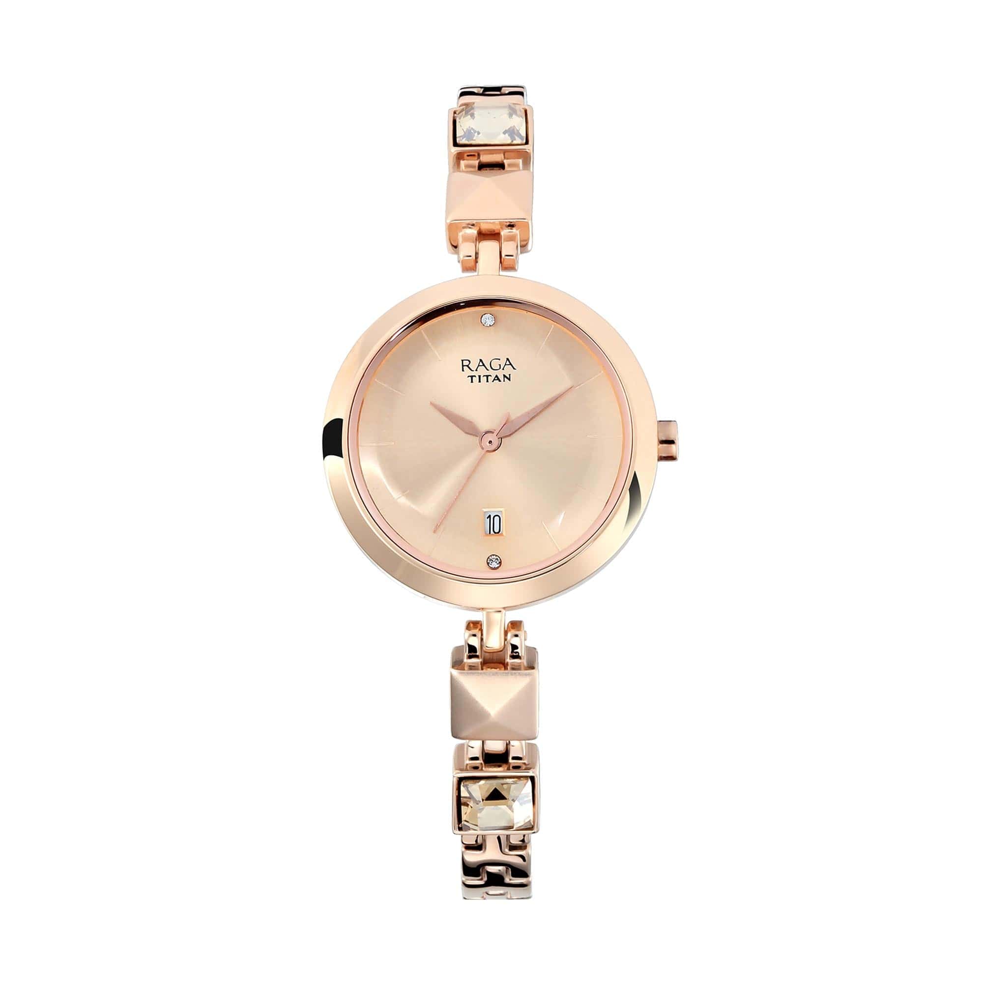 Titan Raga Viva Rose Gold Dial Analog Watch for Women