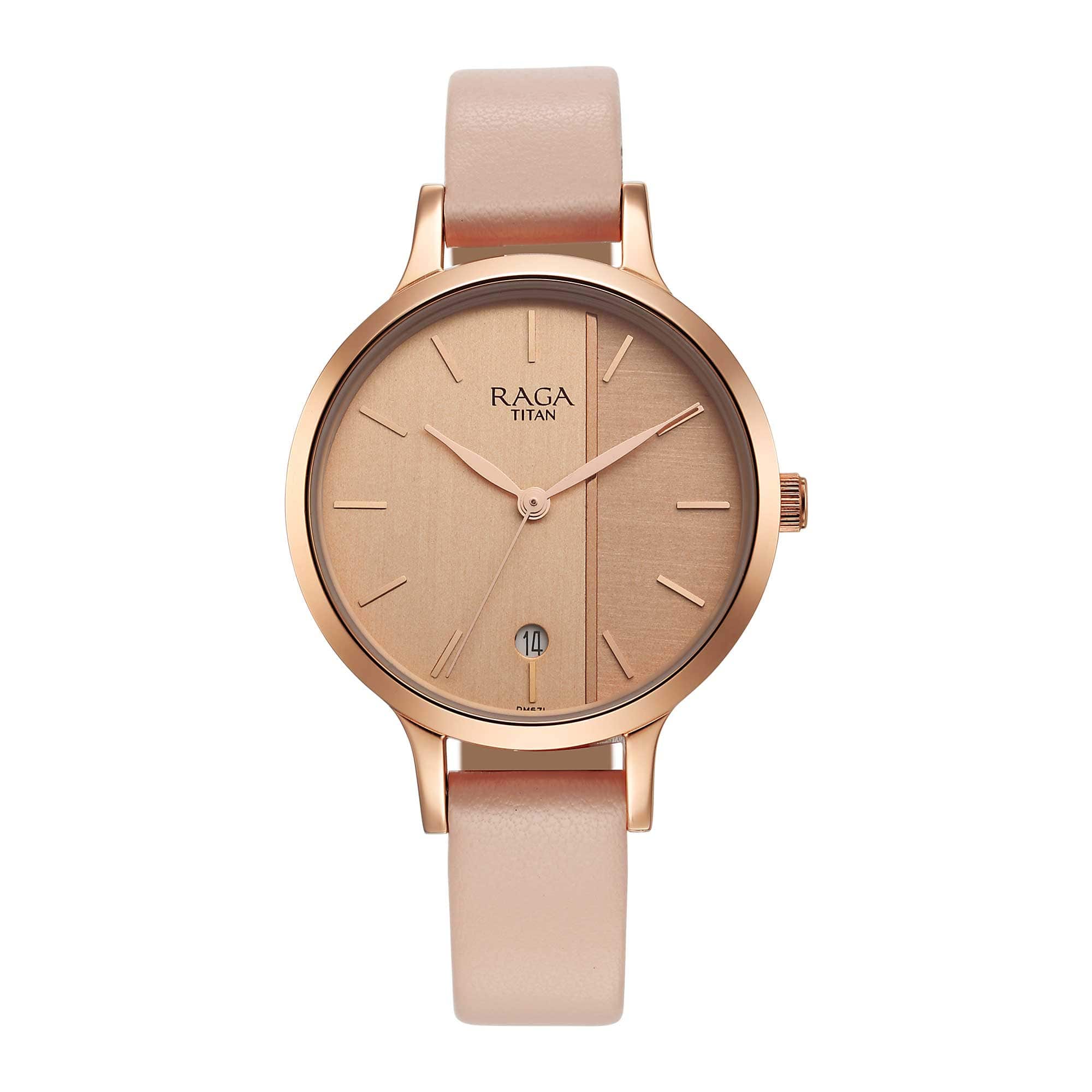 Titan Raga Viva Rose Gold Dial Watch for Women