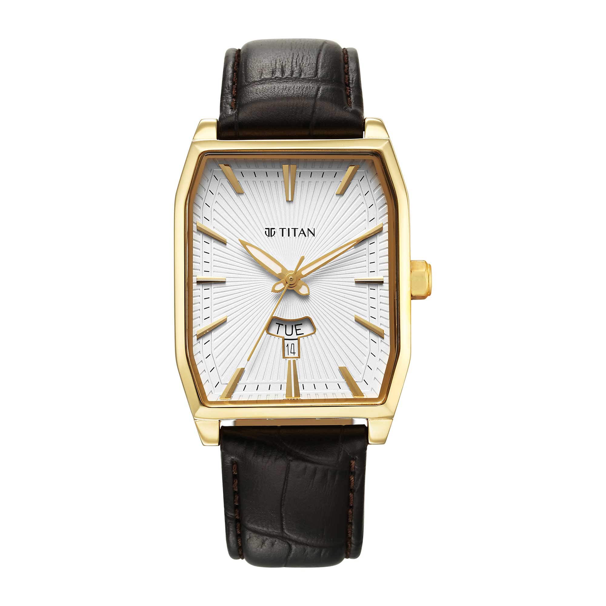 Titan Regalia Opulent White Dial Watch for Men