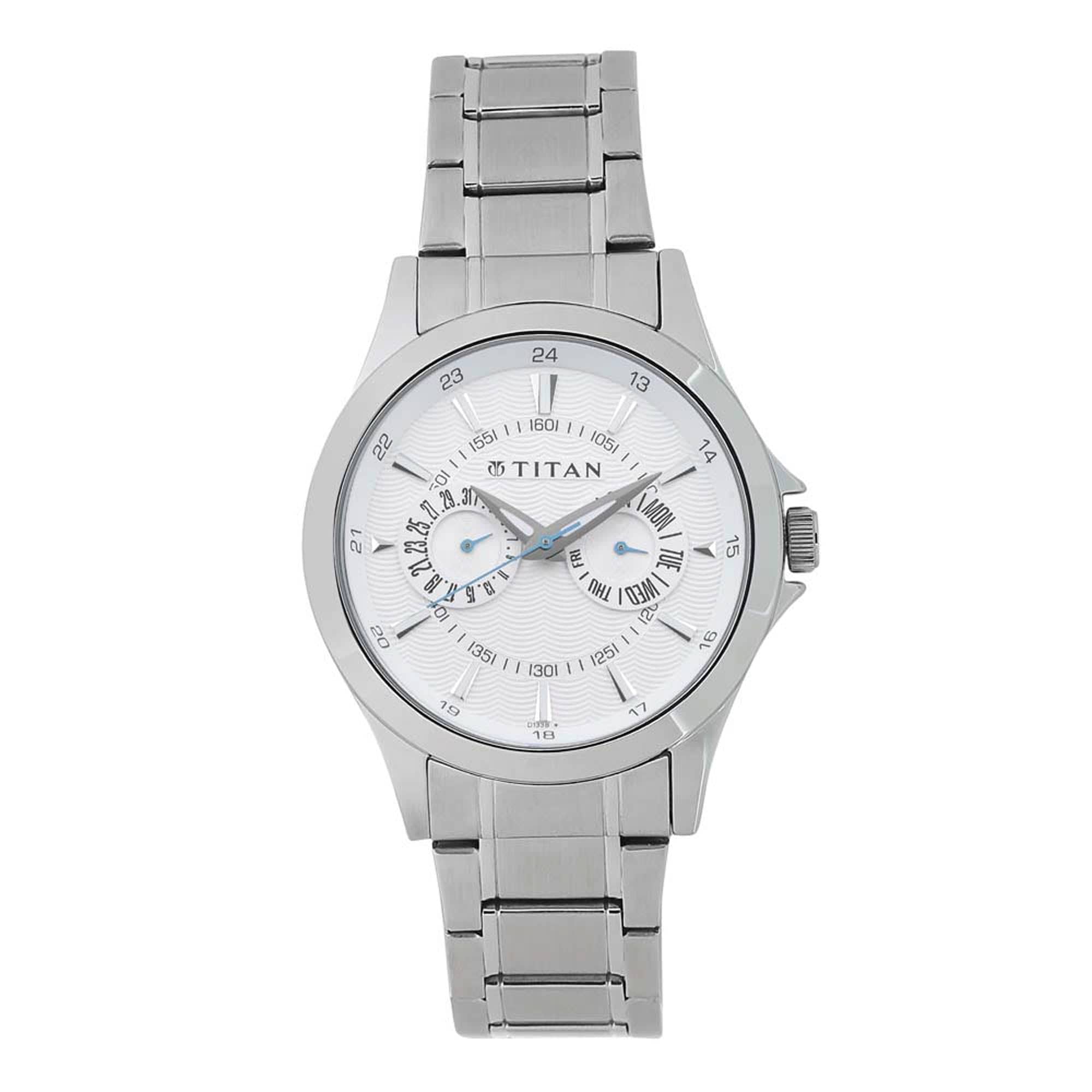 Titan Silver Dial Analog Watch for Men