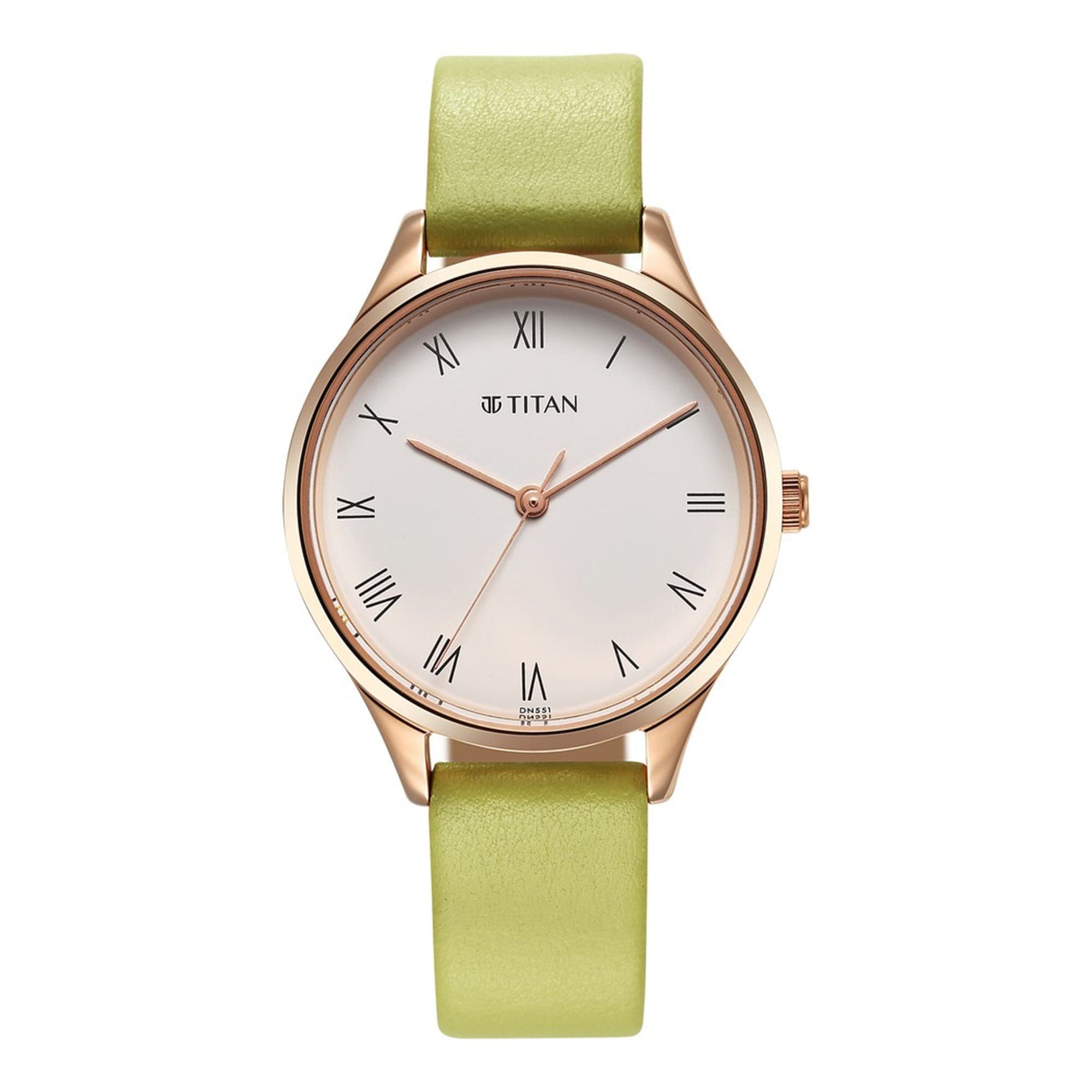 Titan Workwear Green Leather Strap watch for Women